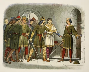 William de Breteuil verteidigt die Schatzkammer, aus 